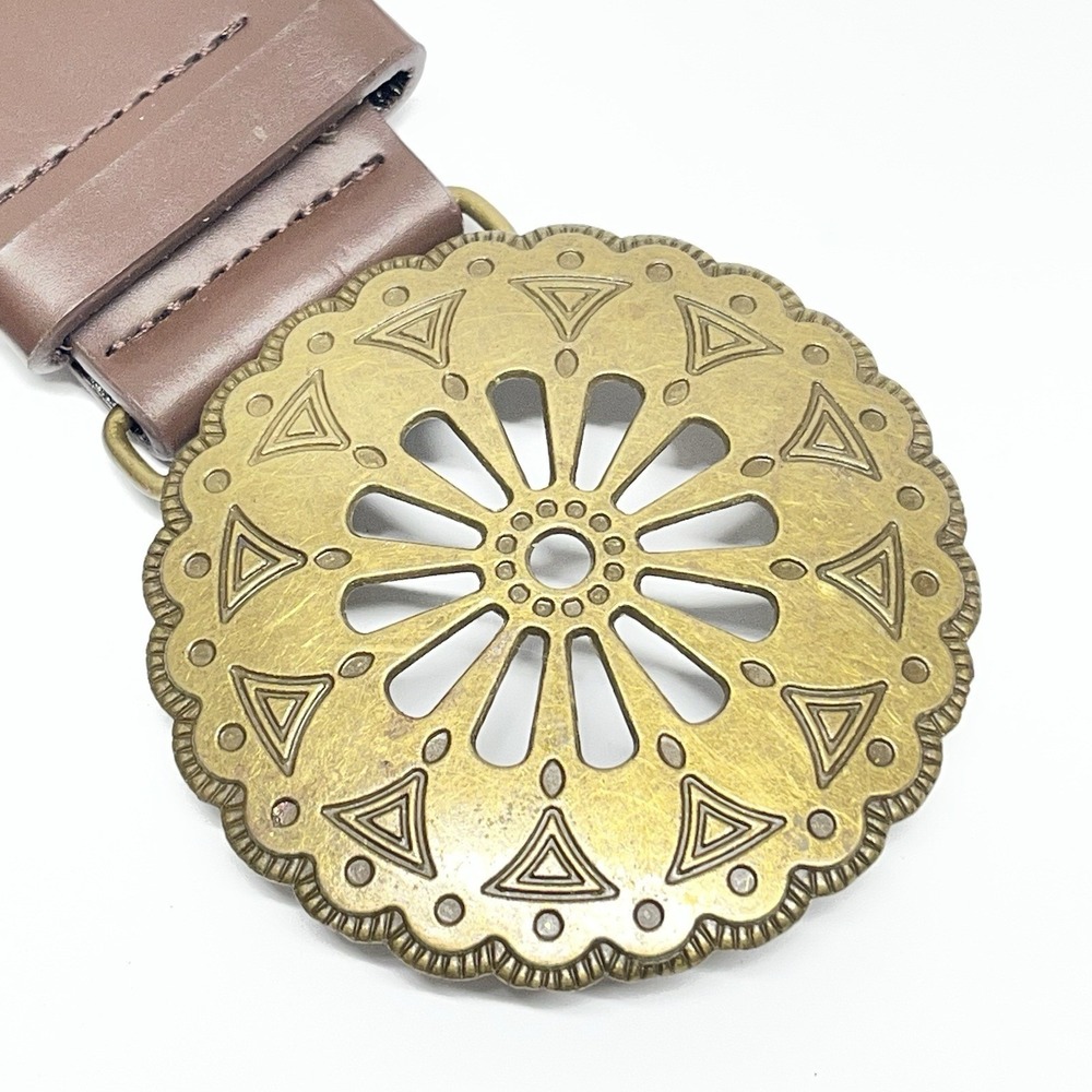 Unbranded Women's Concho Belt Rustic‎ Medallion Studded Boho Faux Leather 40" - Picture 3 of 7